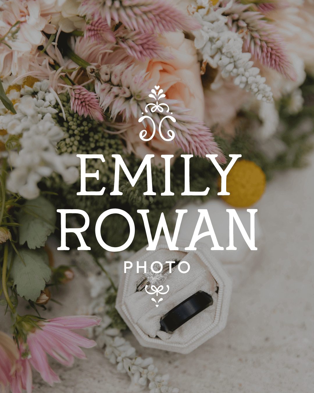 Elegant floral logo design for lifestyle and wedding photographer brand, designed to attract romantic, detail-focused photography clients.