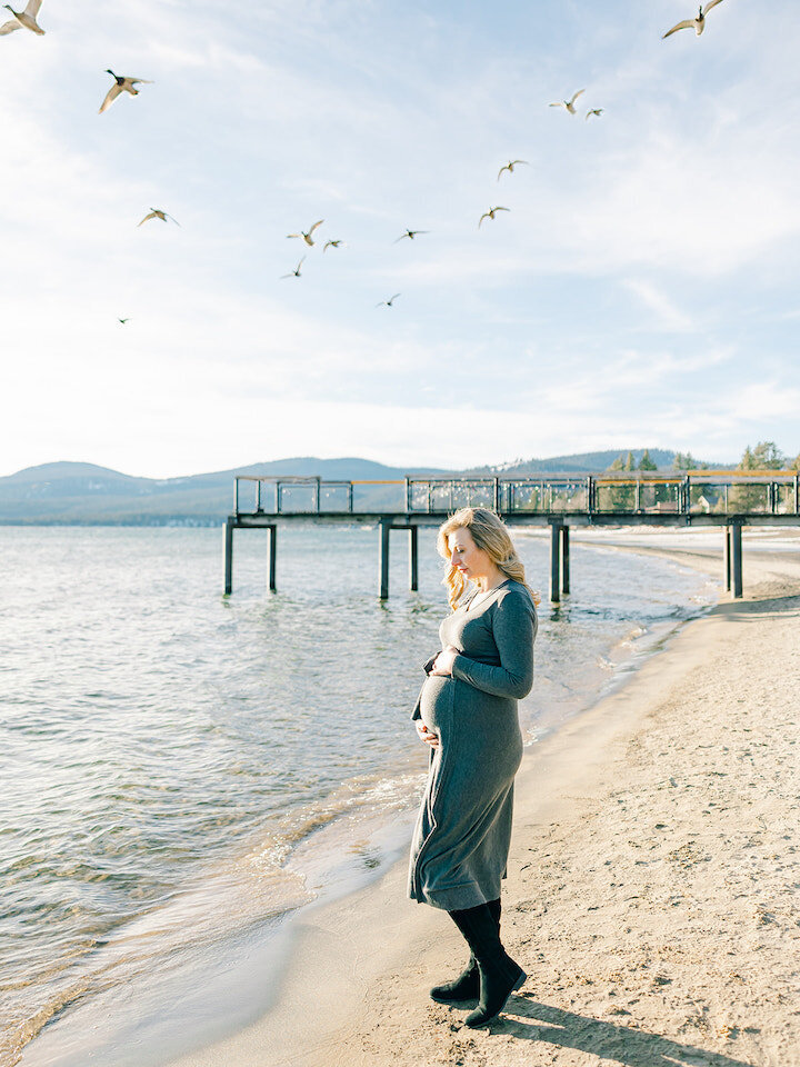 Maternity Photo session in Lake Tahoe Kings Beach