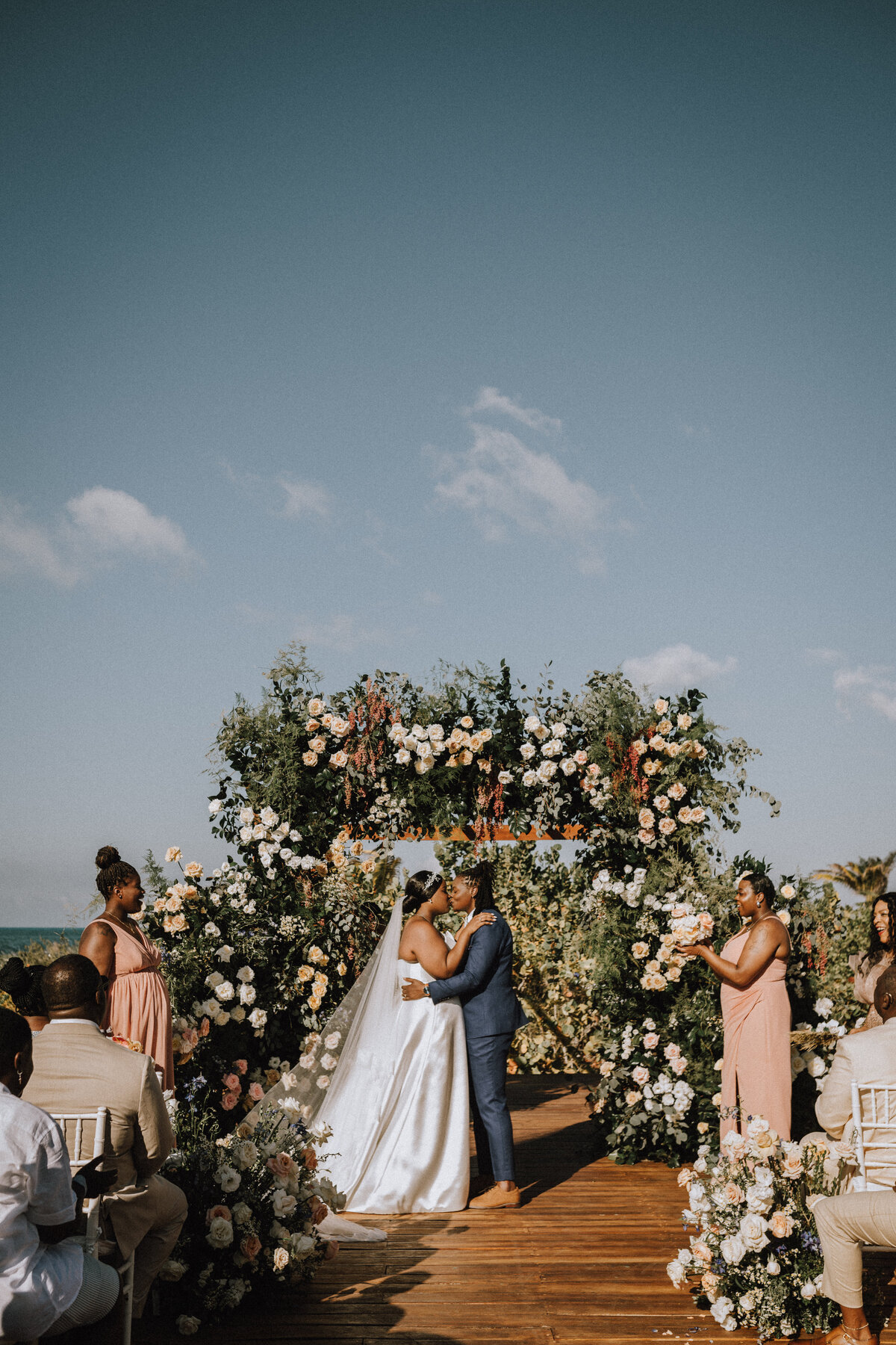 Mexico destination LGBTQ wedding at TRS Coral Costa Mujeres in Cancun Mexico.