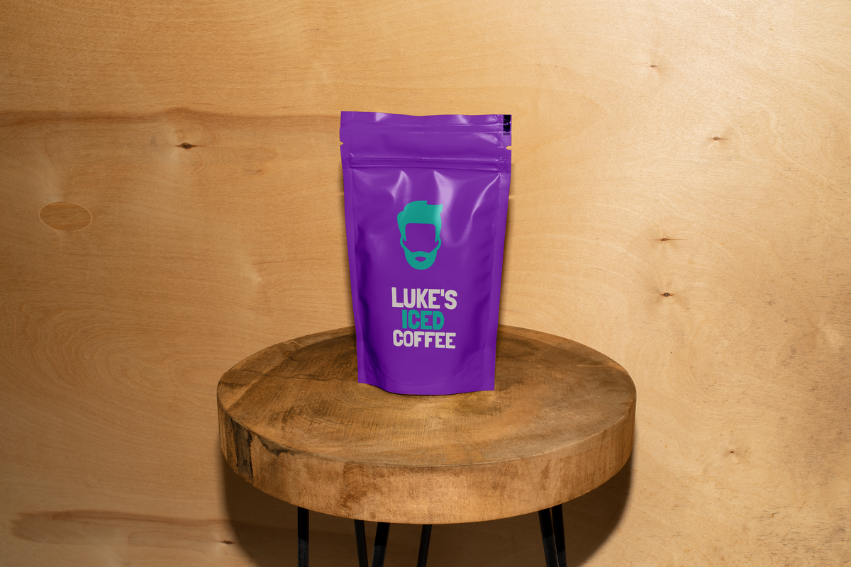 Luke's Coffee Bag on Stool Mockup