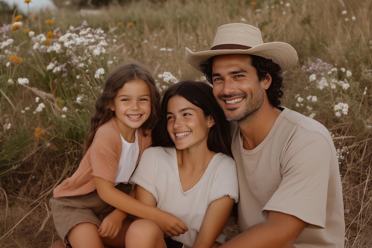 Family in Wildflowers
