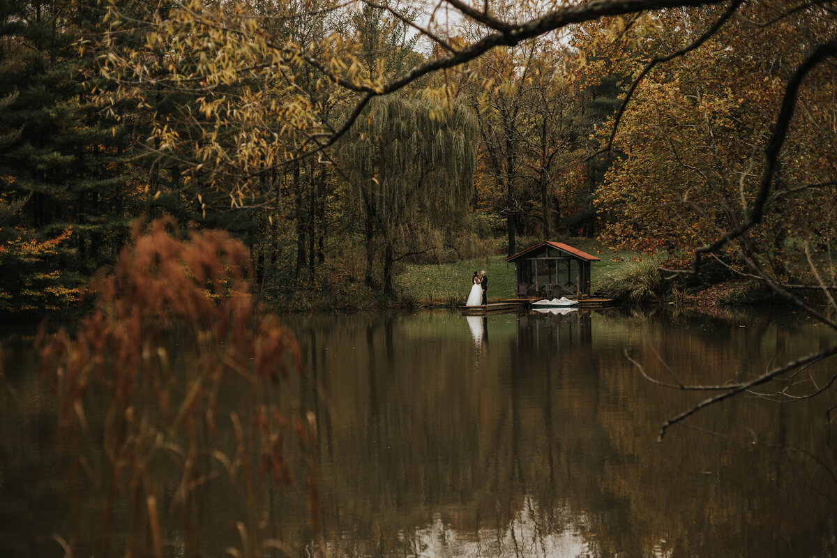 Intimate fall elopement in Brown County, IN