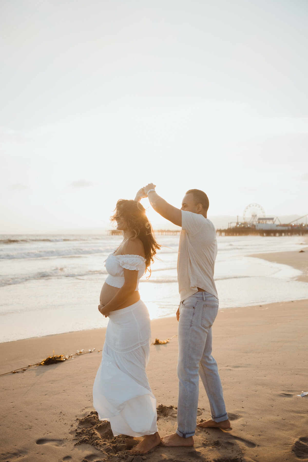 Santa Monica Beach Maternity Photography 56