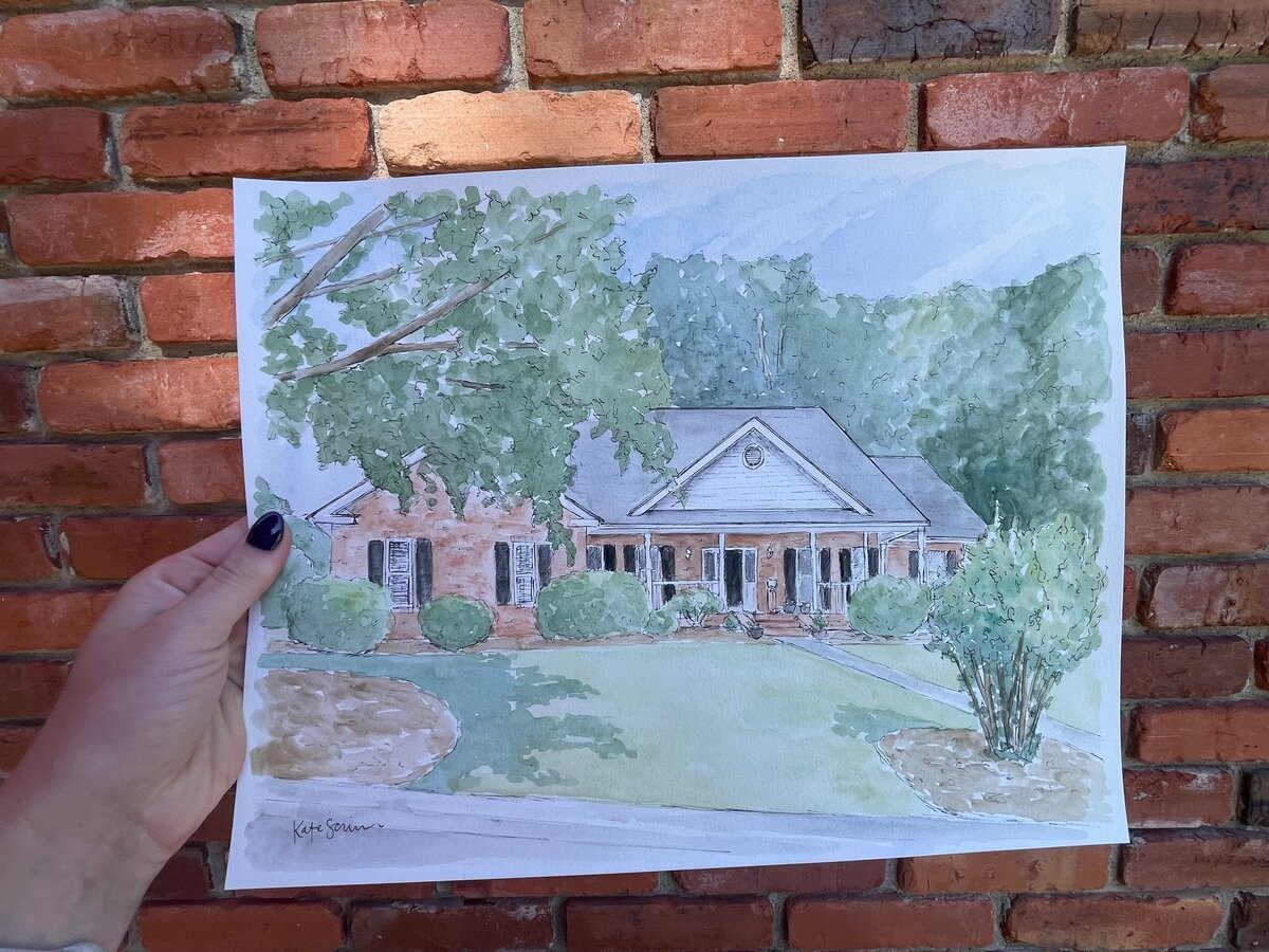 painting of house