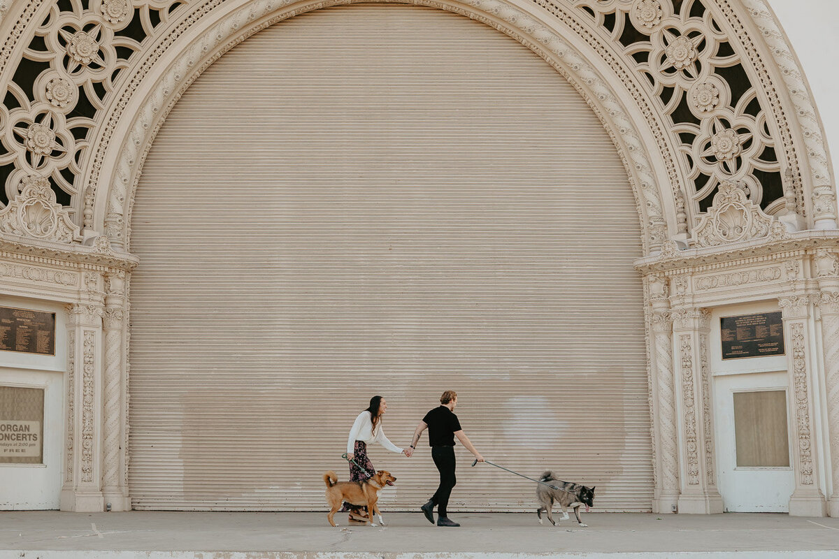 Lexx-Creative-Balboa-Park-With-Dogs-Engagement-1