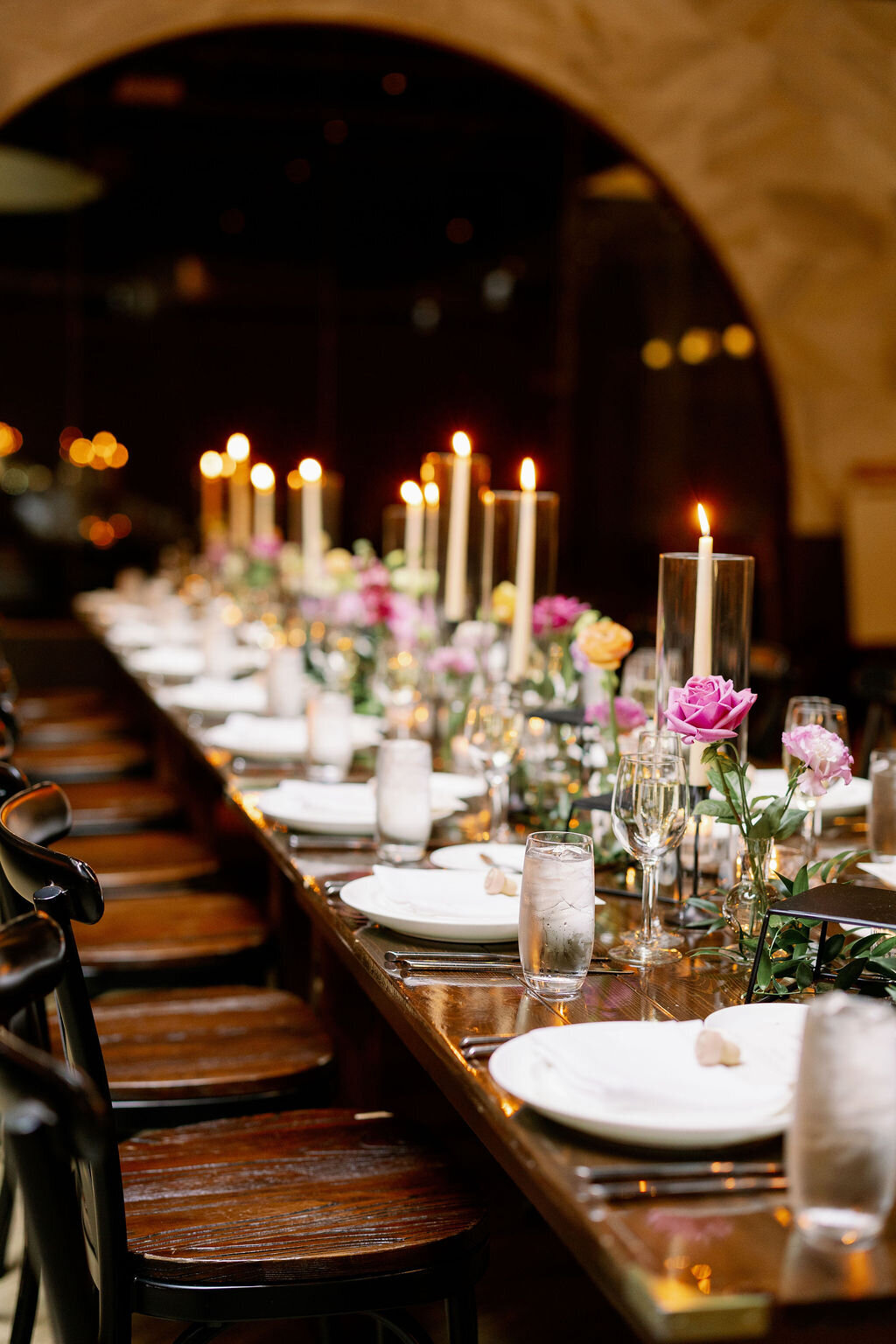 candlestick bud vase table collection summer night wedding