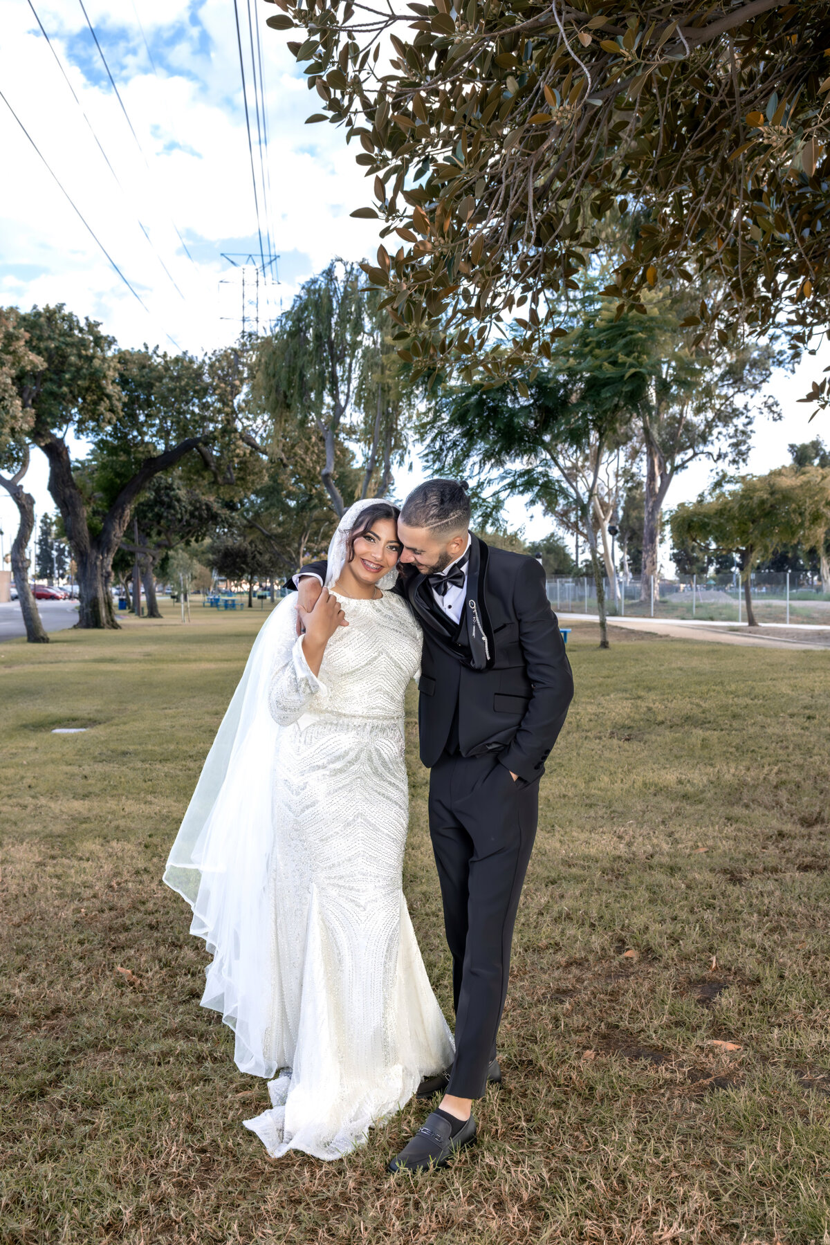 Elegant Arabian Bride and Groom Portrait – Los Angeles Wedding Photography