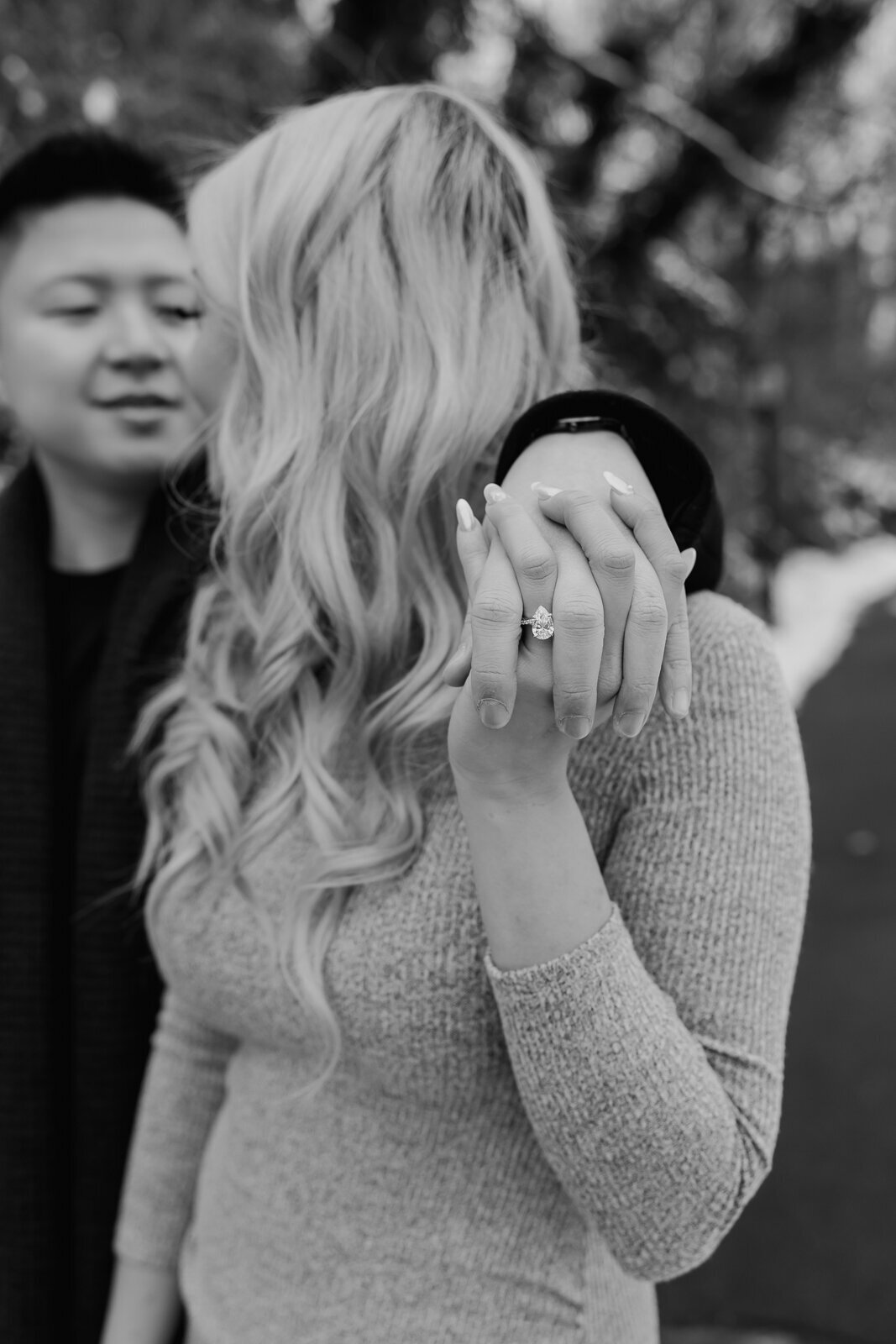 Engagement Photos in the snow at Fort Tryon Park NYC