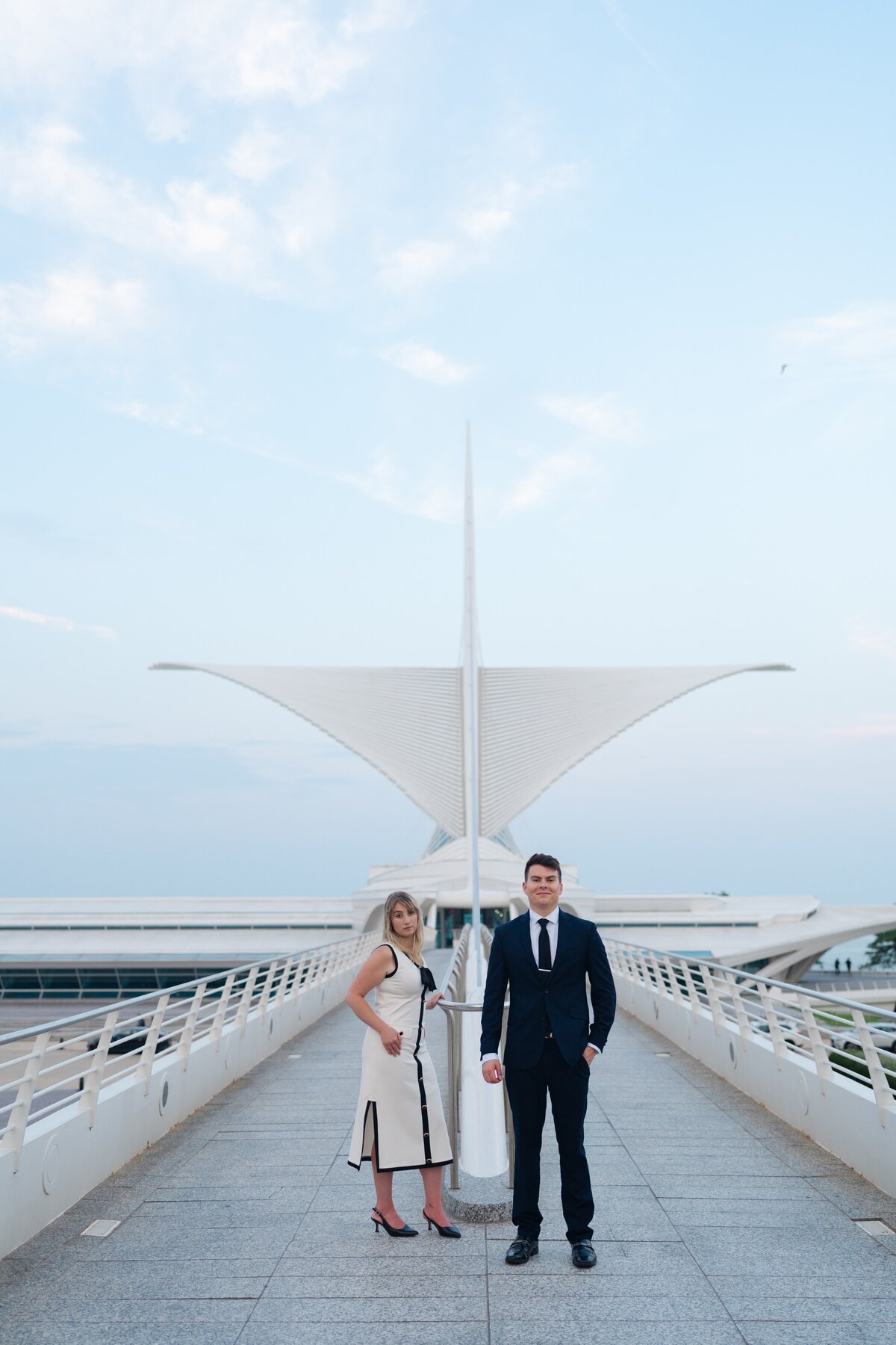 Downtown District Milwaukee Elegant Engagement Session-18