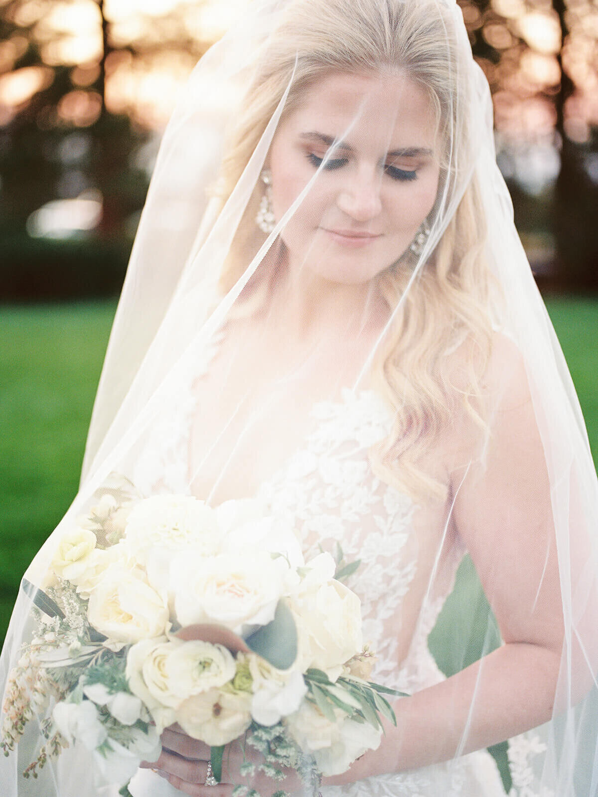 Bridal portrait with custom bouquet