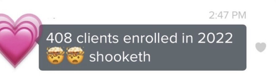 408 clients in 2022