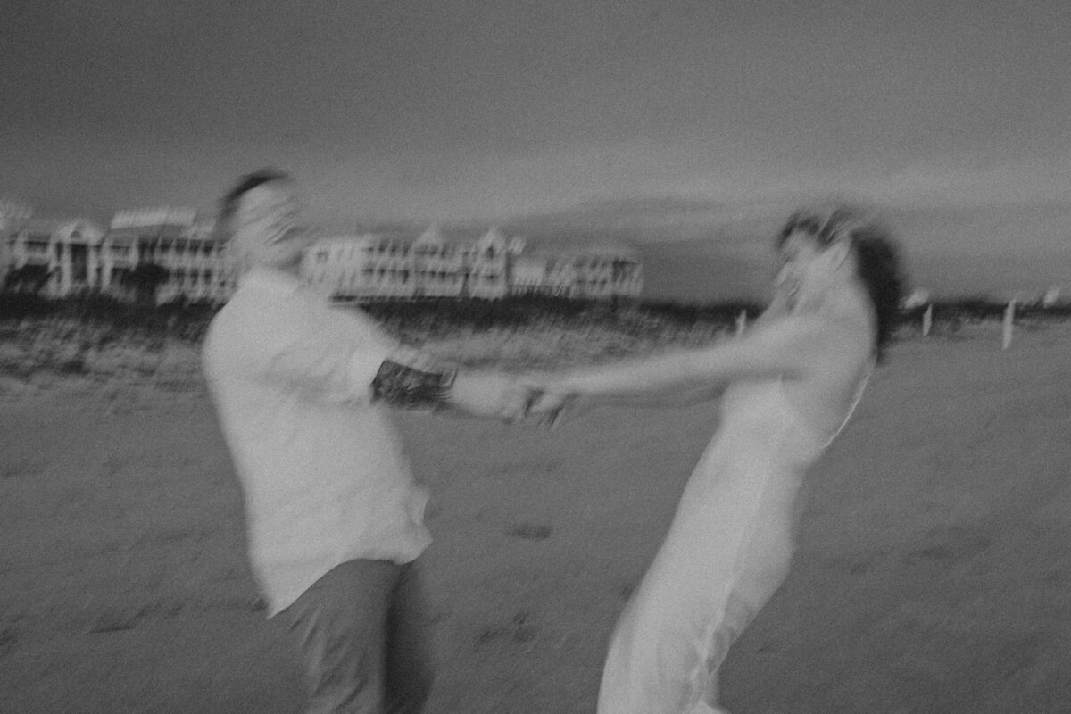 Amidst the serenity of Galveston's coastline, I had the honor of photographing an intimate elopement where the couple's love shone as brightly as the sun above. With their toes in the sand and the ocean as their witness, they exchanged heartfelt vows, creating a timeless moment of connection and romance.