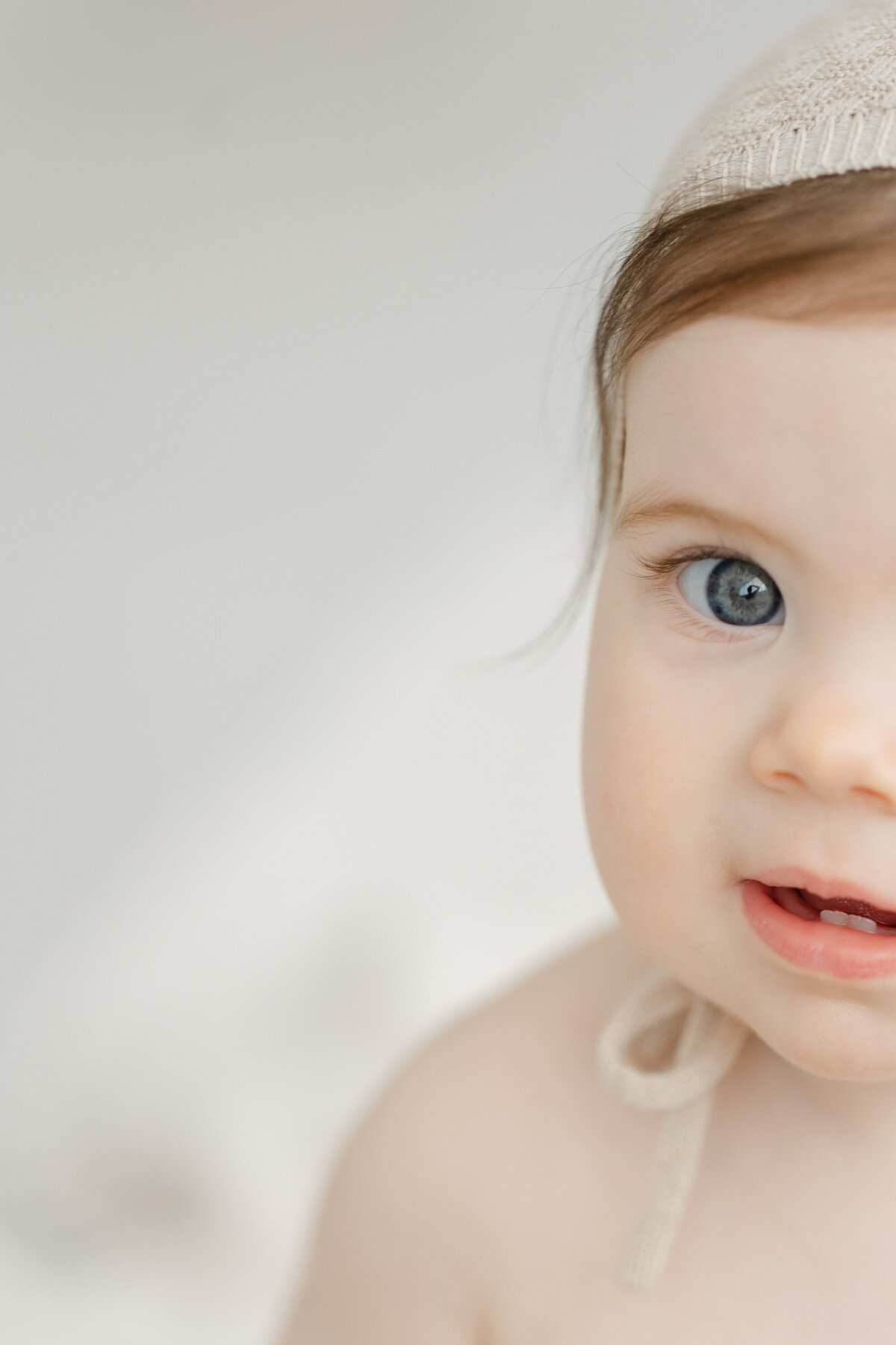 12 month baby milestone portrait session at Philadelphia photography studio - 3