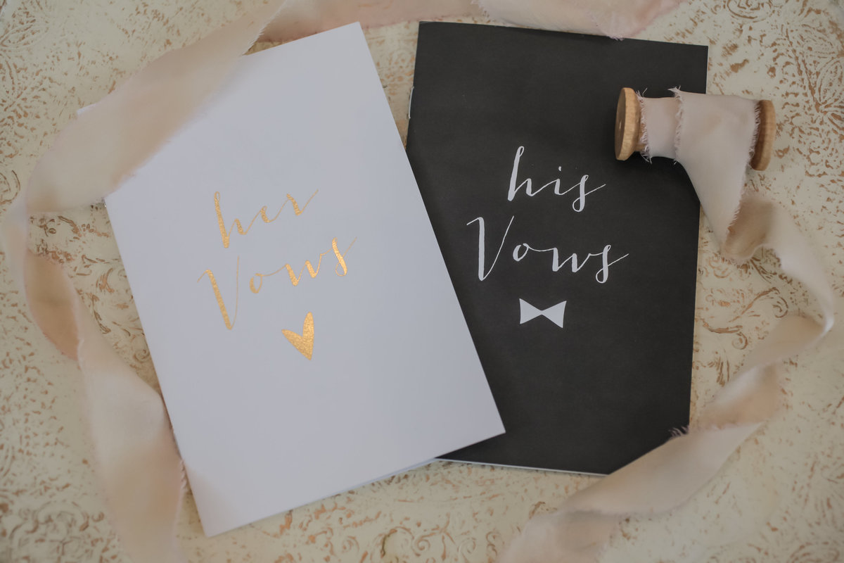 His and Her Vow Books. vow books. tampa wedding planners. tampa wedding photographers. flat lays.