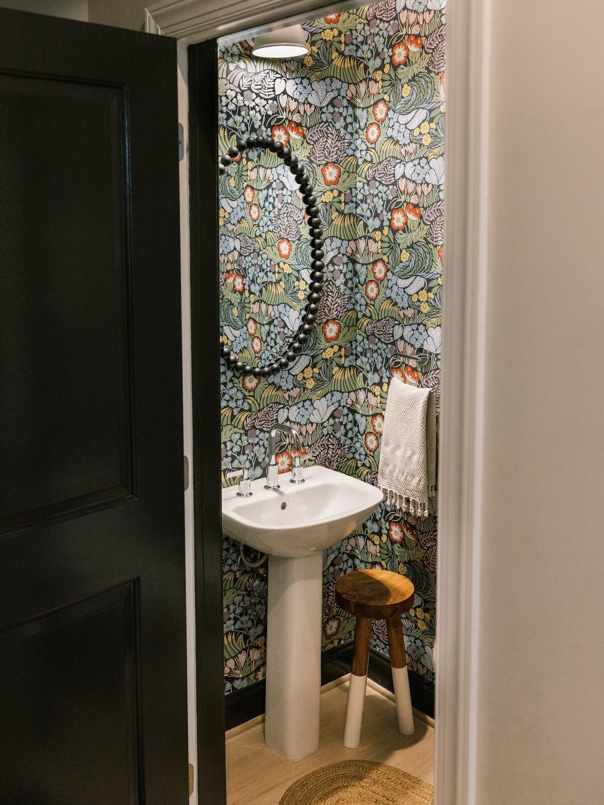 Fun playful yet sophisticated powder room