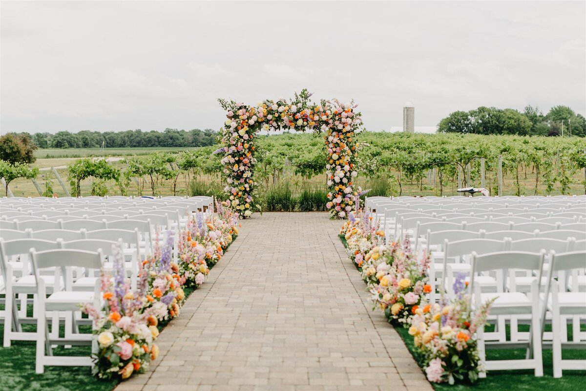 ashery lane wedding, studio fleurette, colorful summer wedding 