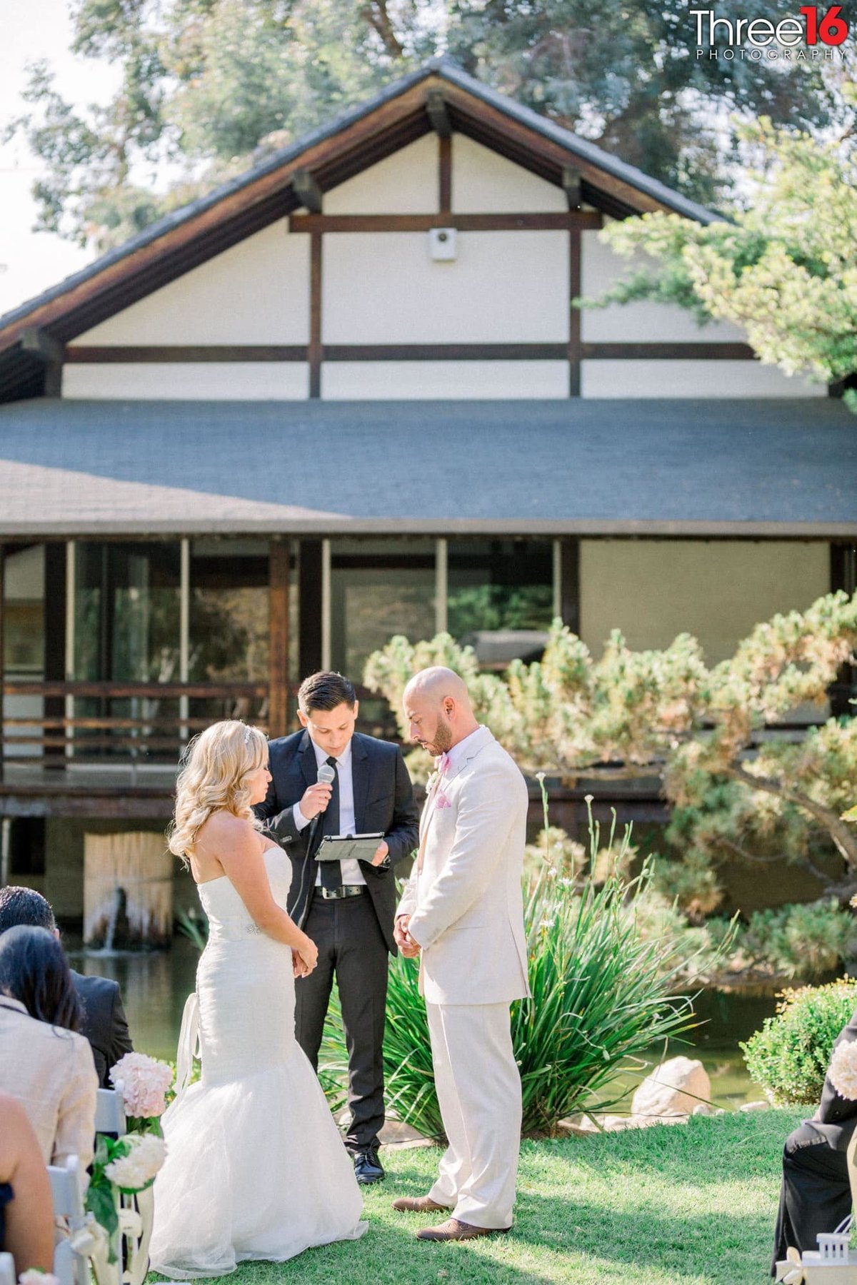 Bride and Groom take their wedding vows