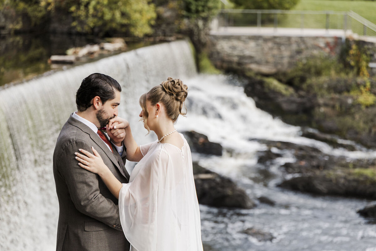 Candid Hudson Valley wedding photos in natural light, real laughs and unposed moments at The Roundhouse in the fall