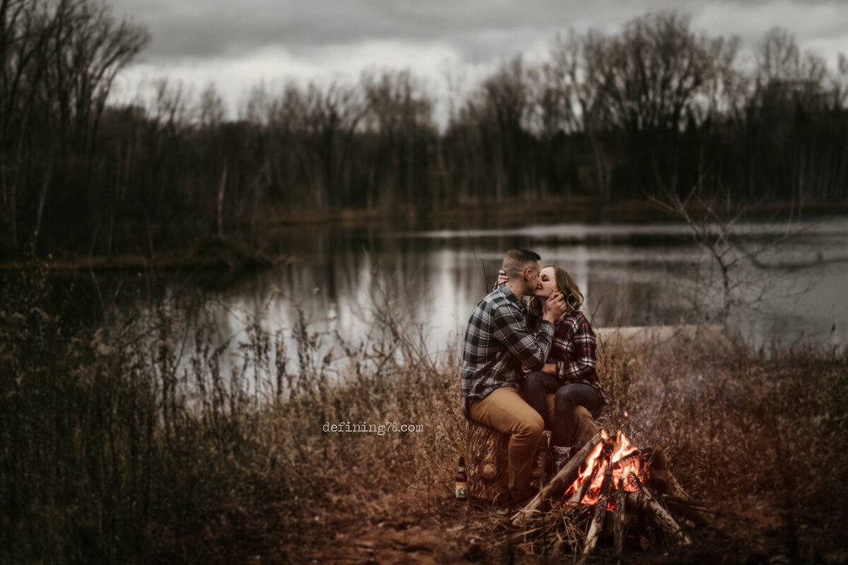 campfire engagement session