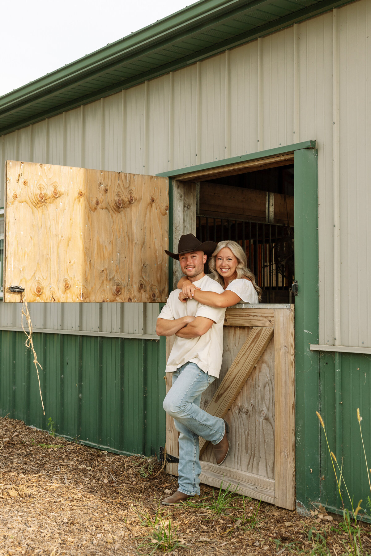 Wisconsin Horse Farm Engagement Session Creative Couples Session-56