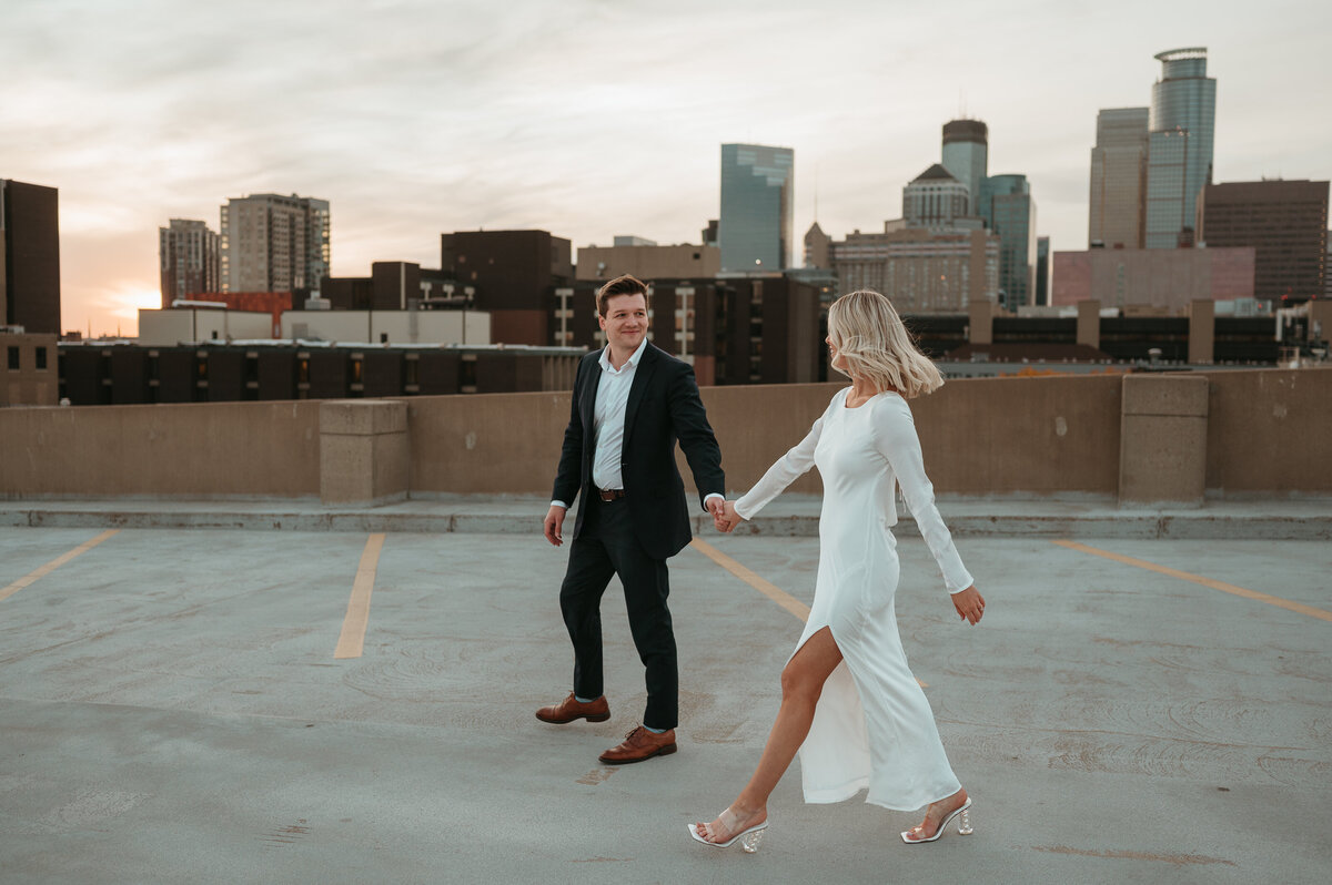Kristin + Evan Rooftop Engagement-36