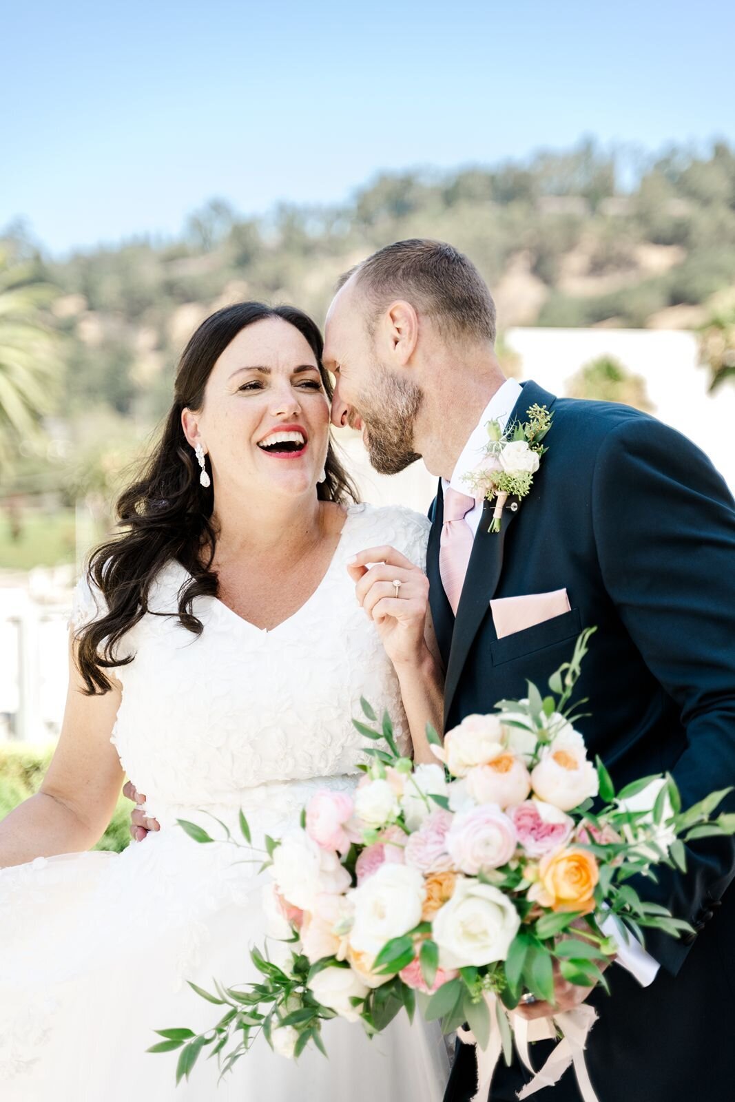 bride-and-groom-pink-floral