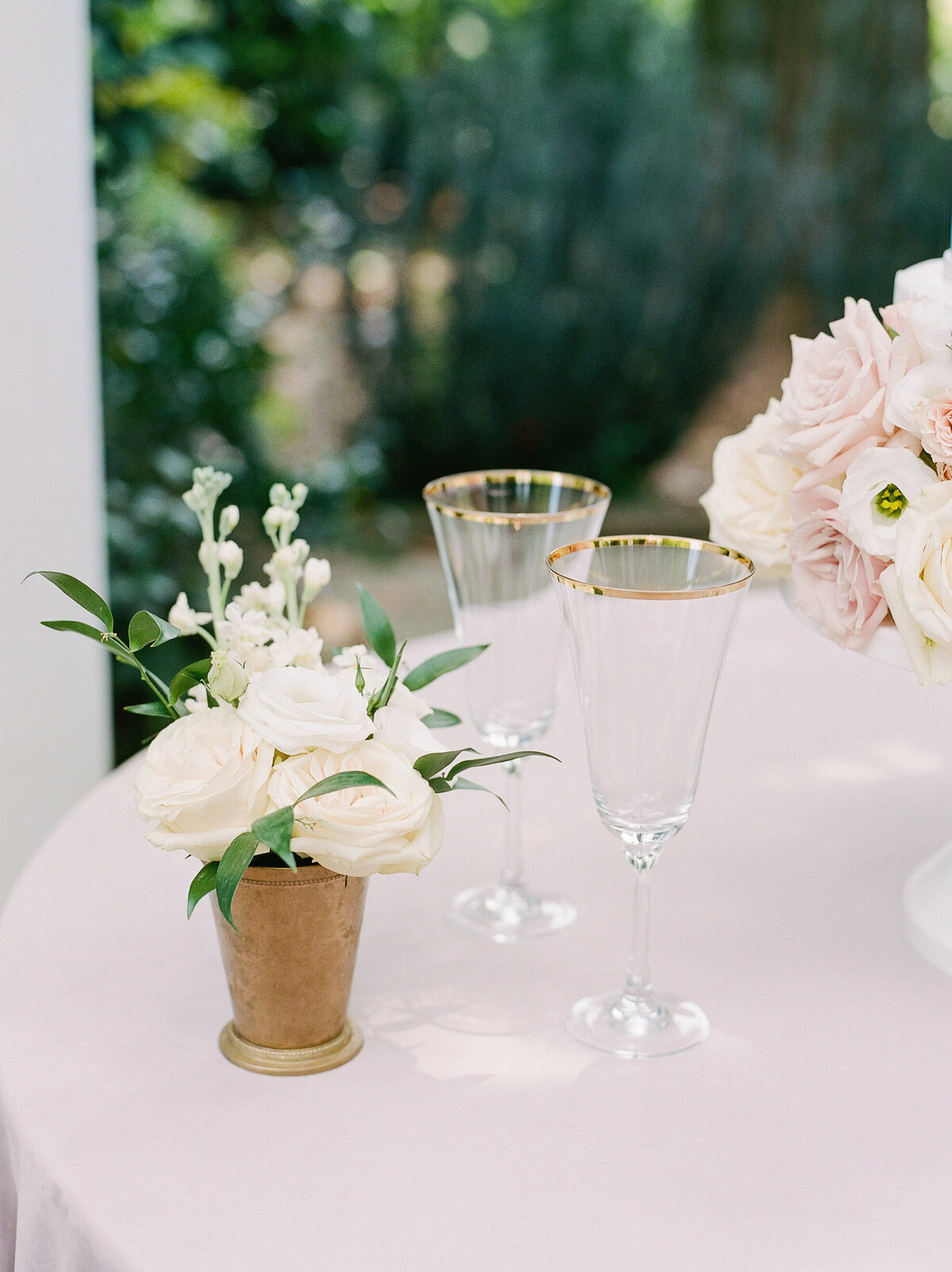 Floral details from a french inspired summer editorial shoot at the Duke Mansion in Charlotte, NC