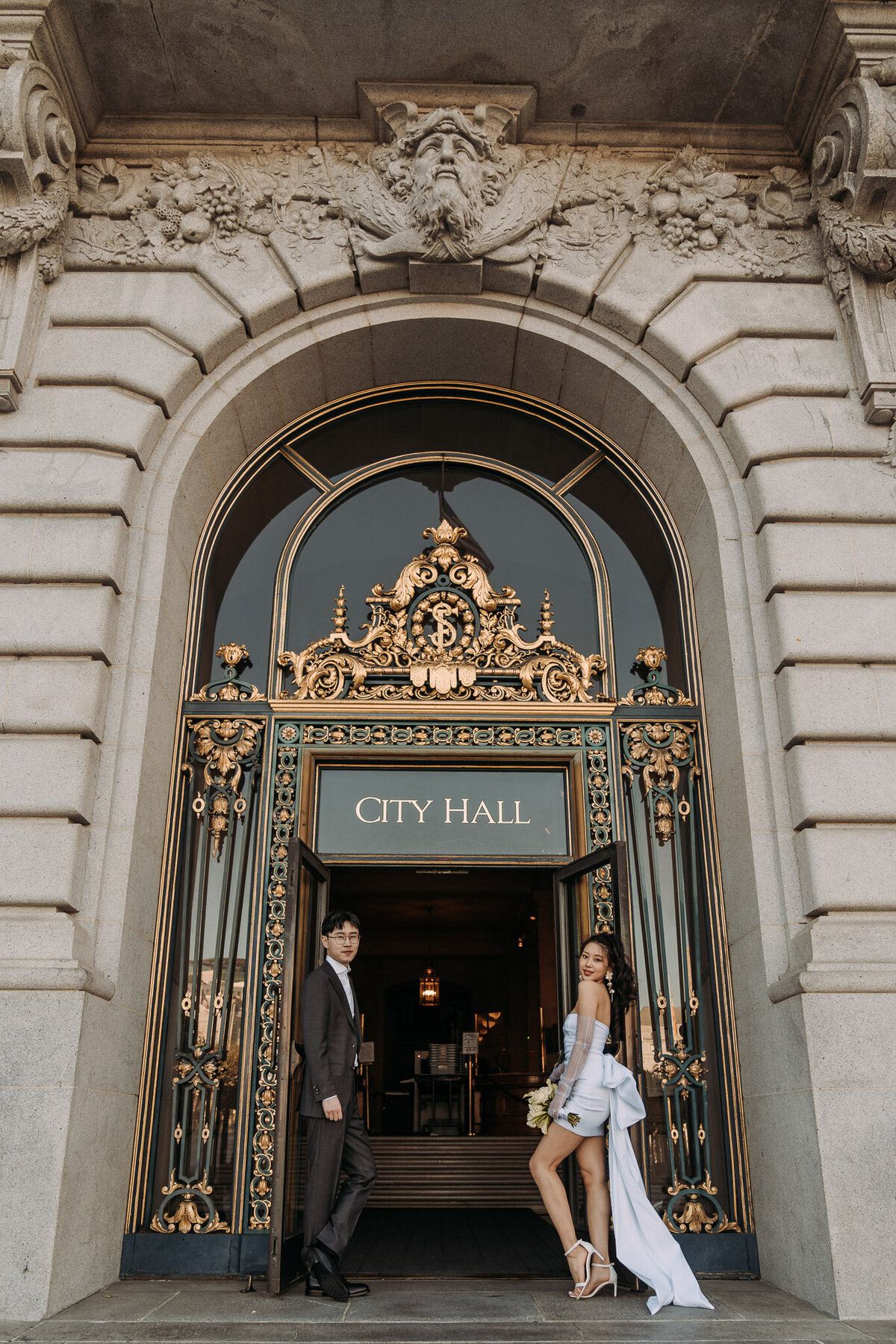 Joyce Li Photography Destination Wedding Elopement Engagement Lifestyle Portrait Photographer West Coast Seattle Washington California sfcityhallelopement-65