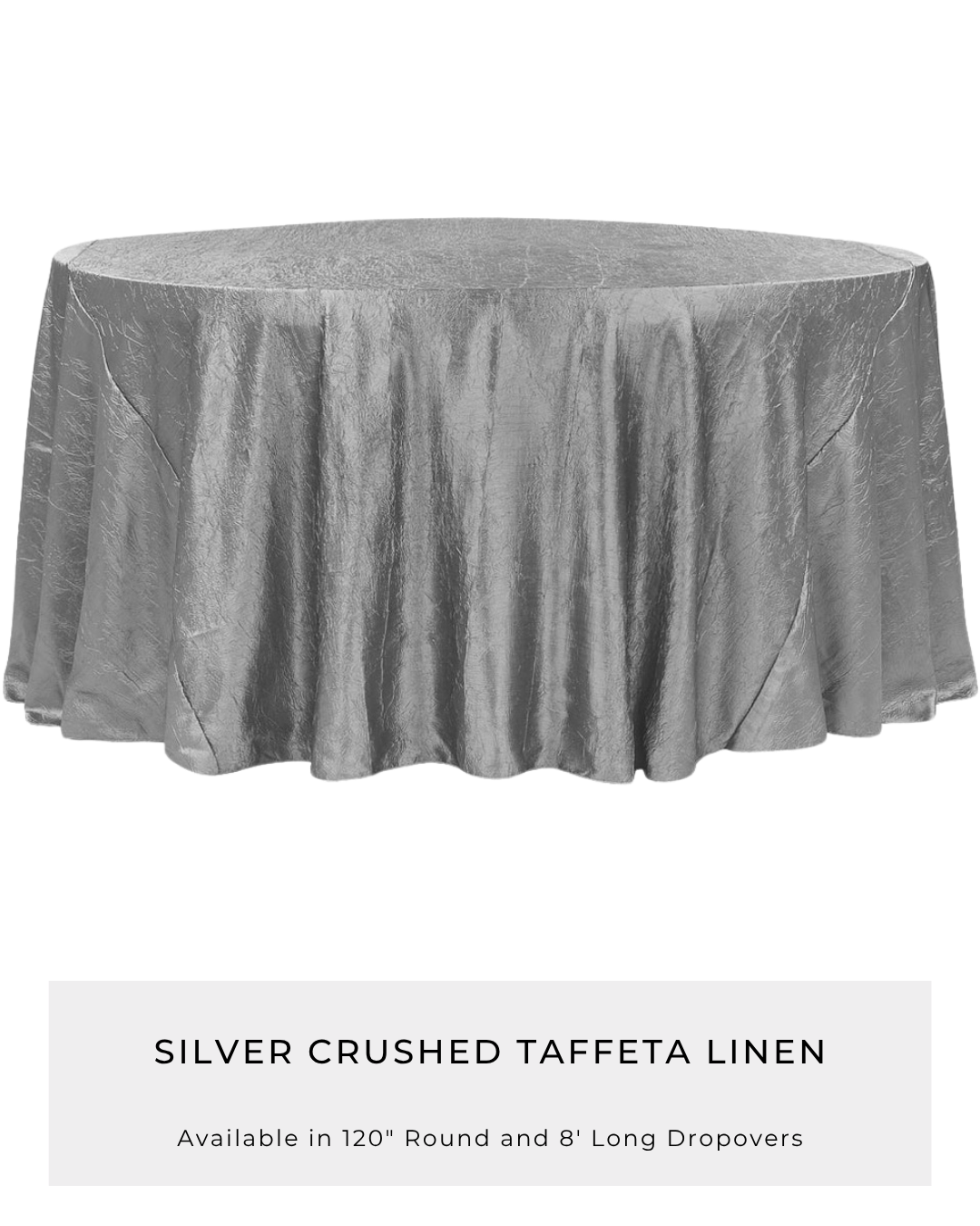 Silver Crushed Taffeta Linen