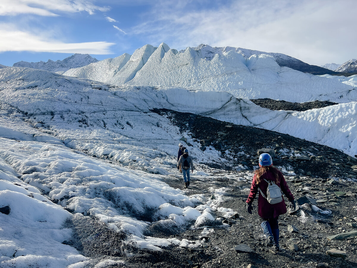 Matanuska Glacier Alaska Elopement Hiking couple