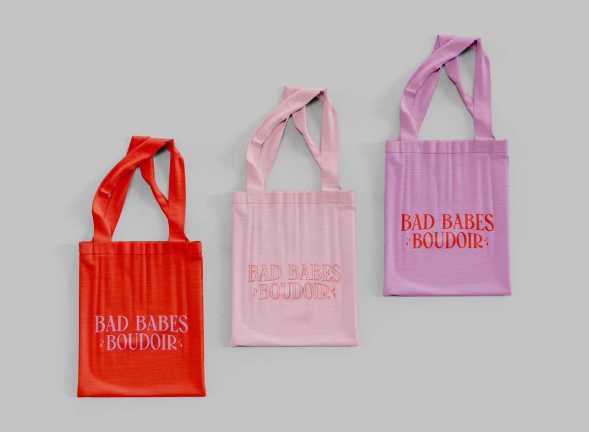 tote bag - bad babes boudoir color