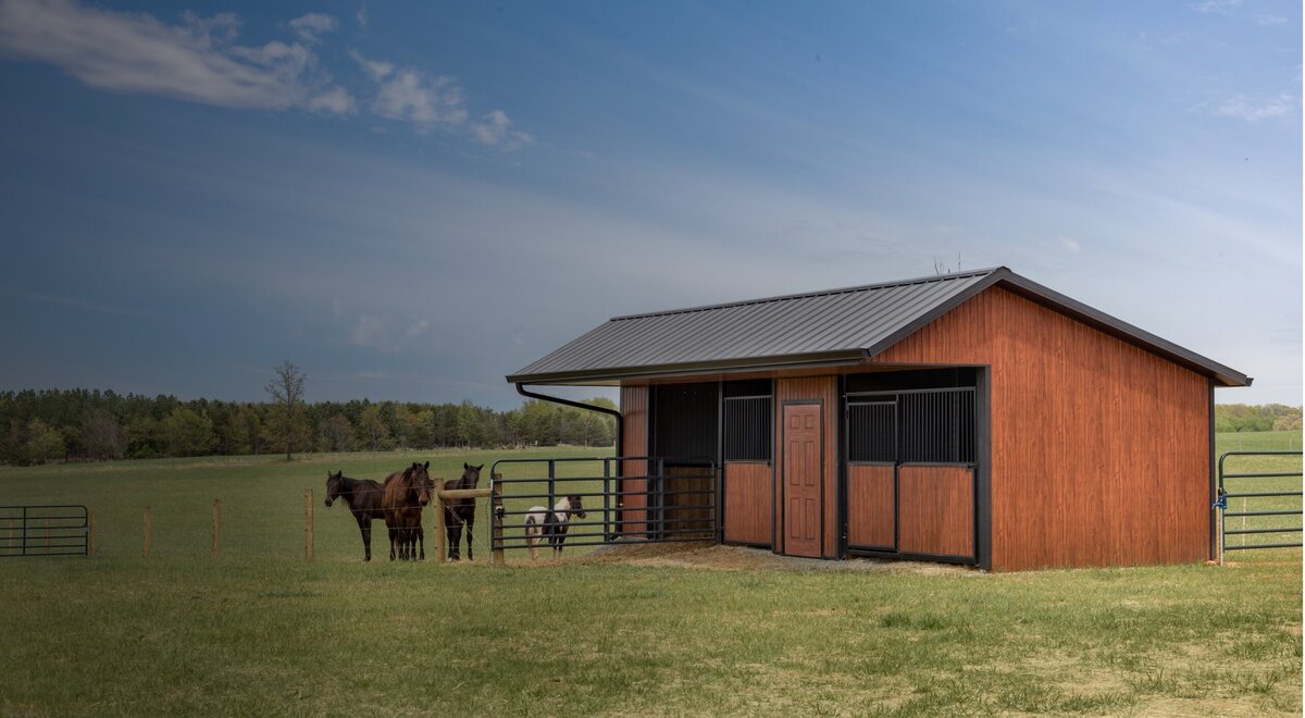 PermaGuard Metal Siding on Small Horse Barn