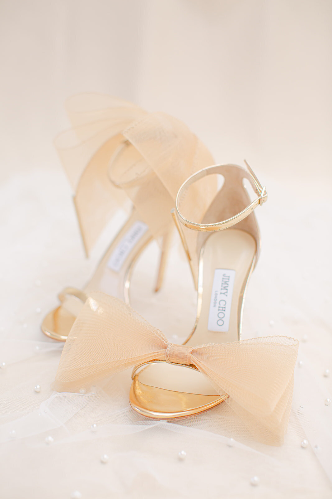 39  - Jimmy Choo Bridal Bow Gold Shoes - London - Joana Senkute Photography