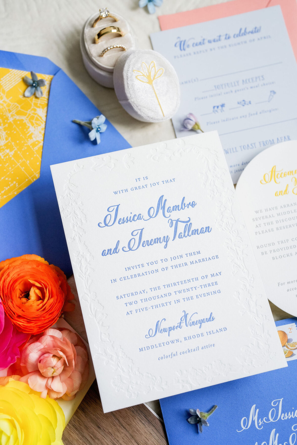 Colorful Whimsical Wedding Invitations