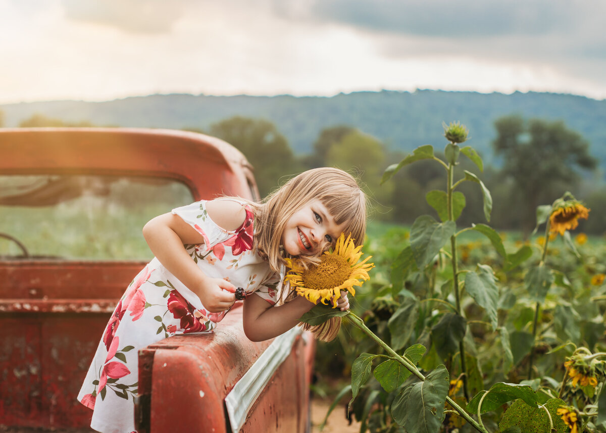 sunflower lifestyle photography session