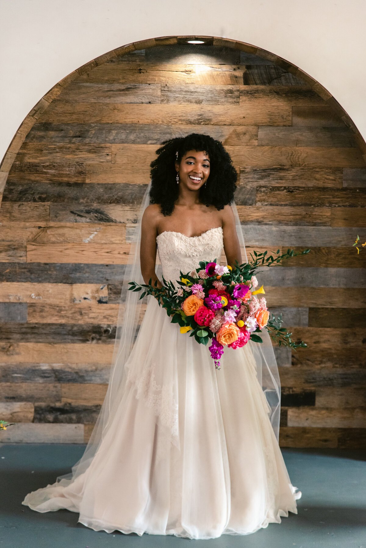 Wedding bride bright and colorful lexington kentucky wedding