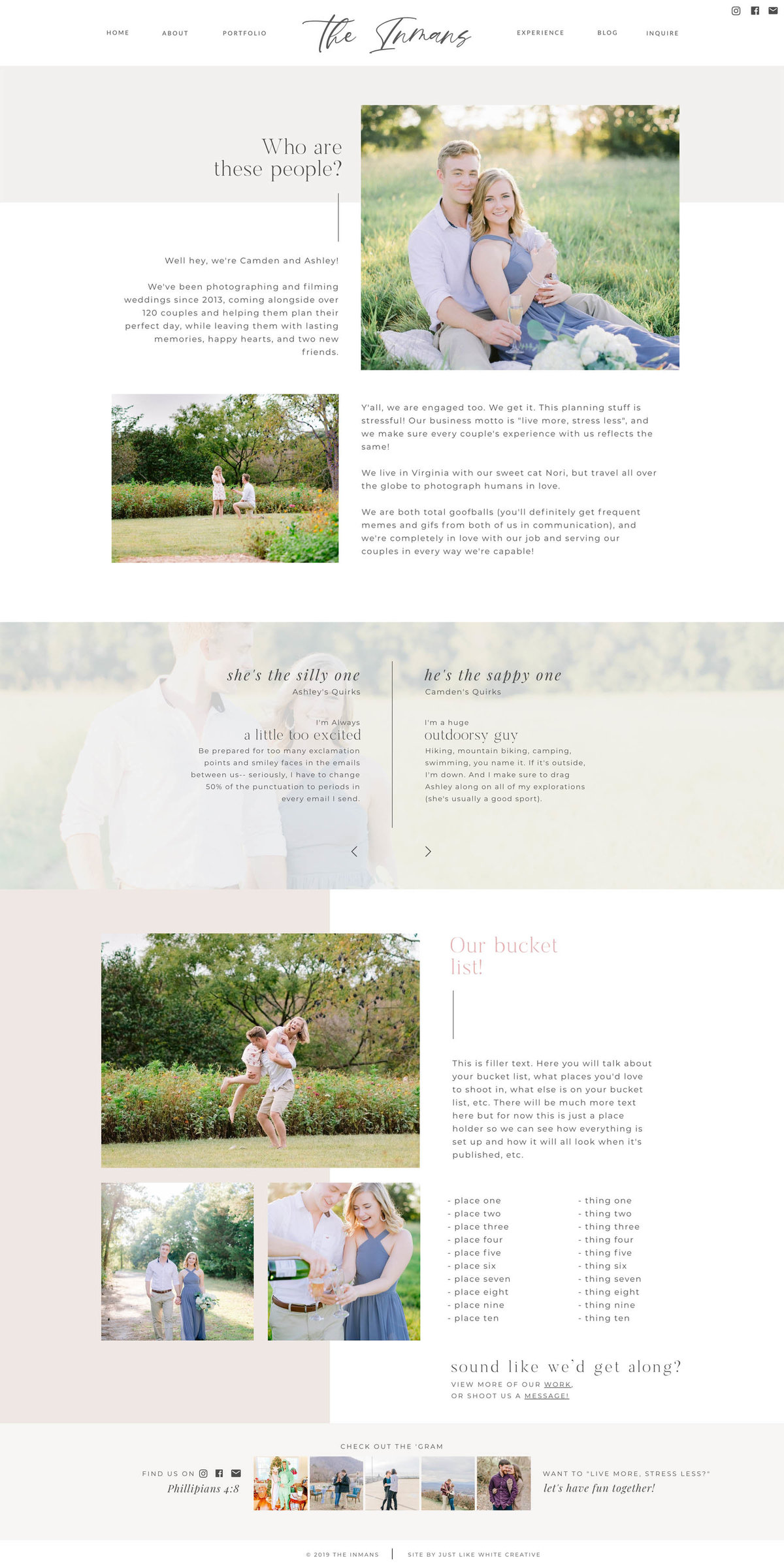 Feminine Photography website design  by Tribble Design Co.