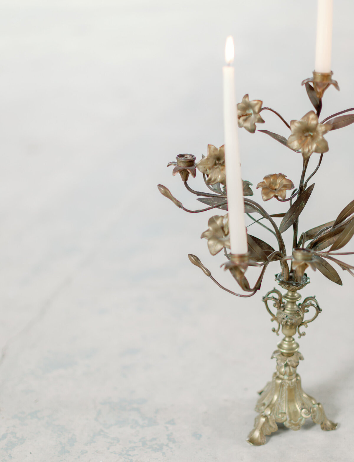 antique ornate floral candelabra, ruins wedding photos, Croatia film wedding photographer