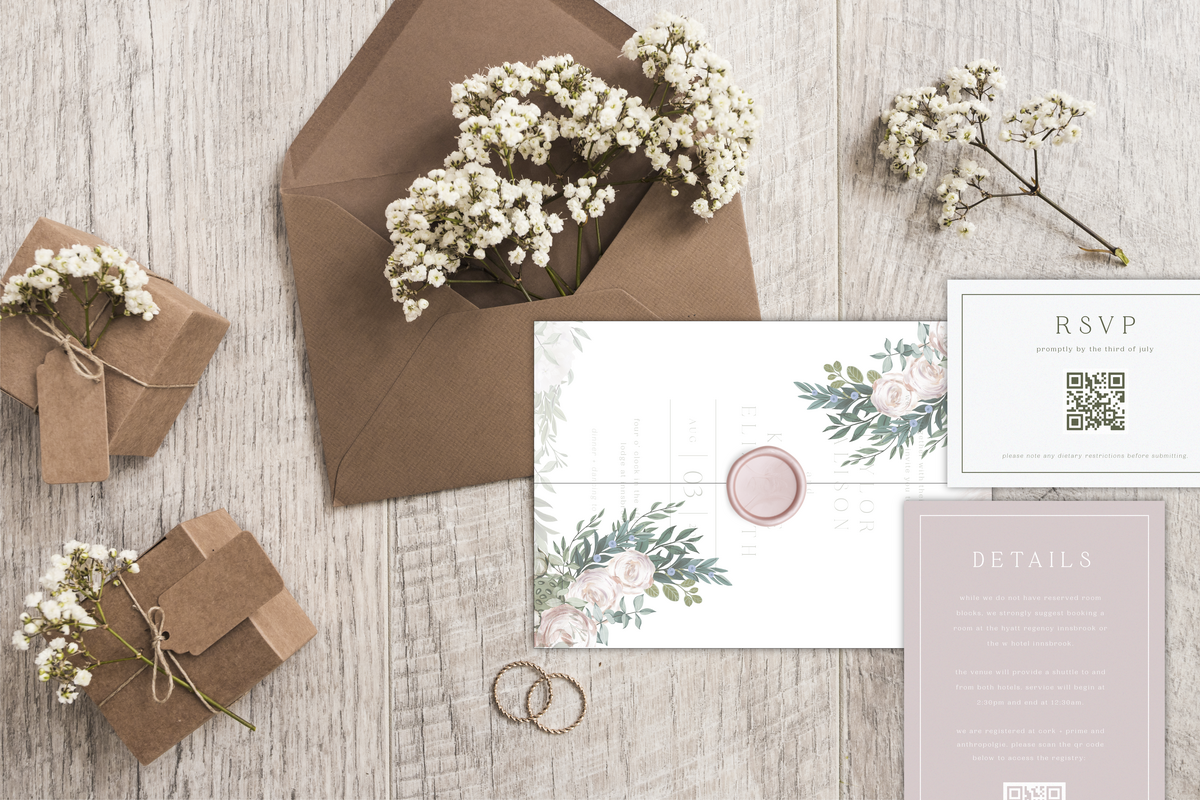 the karlie wedding invitation suite with vellum jacket by belle azalee