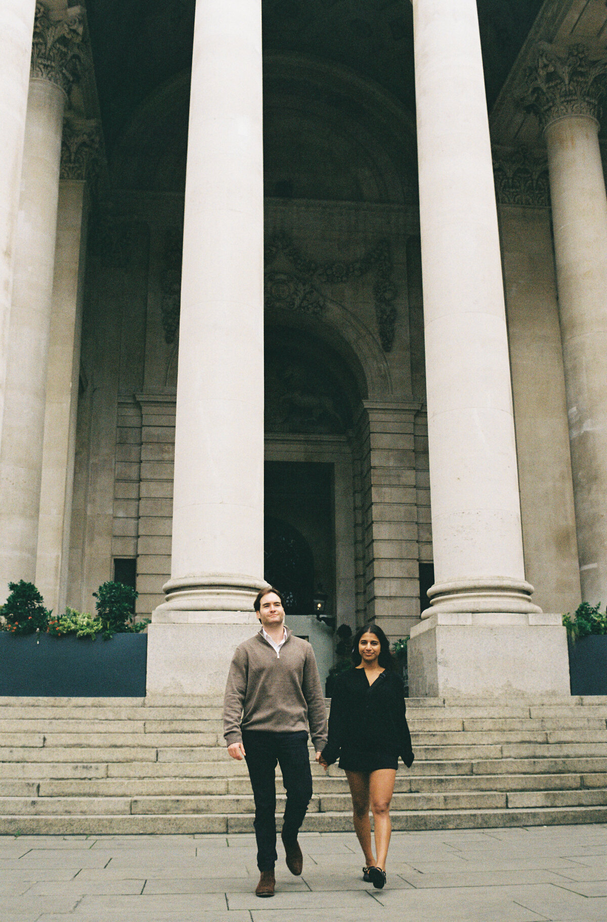 London couple portrait session captured on film