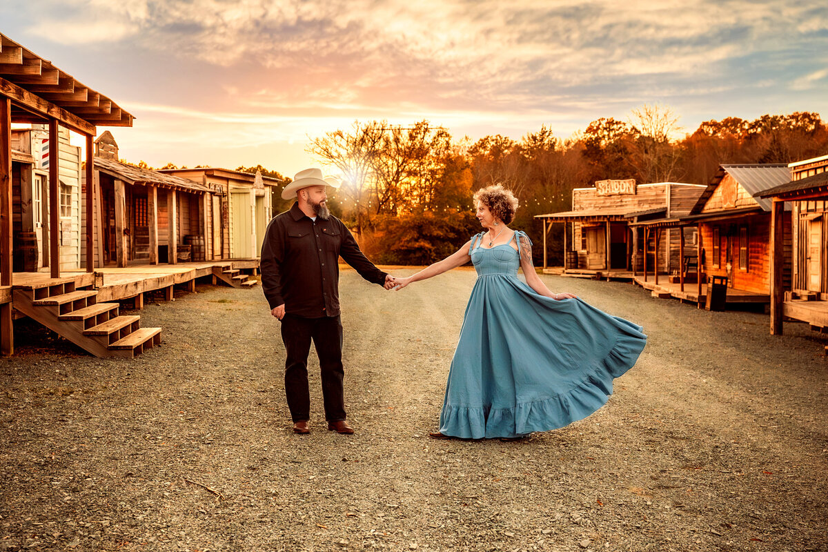 Western themed couples photos 