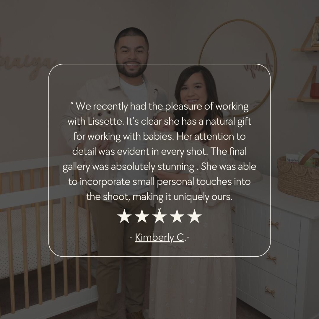 Happy client review about Houston newborn photography session.