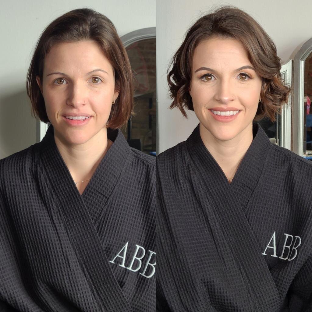 before and after boudoir hair and makeup