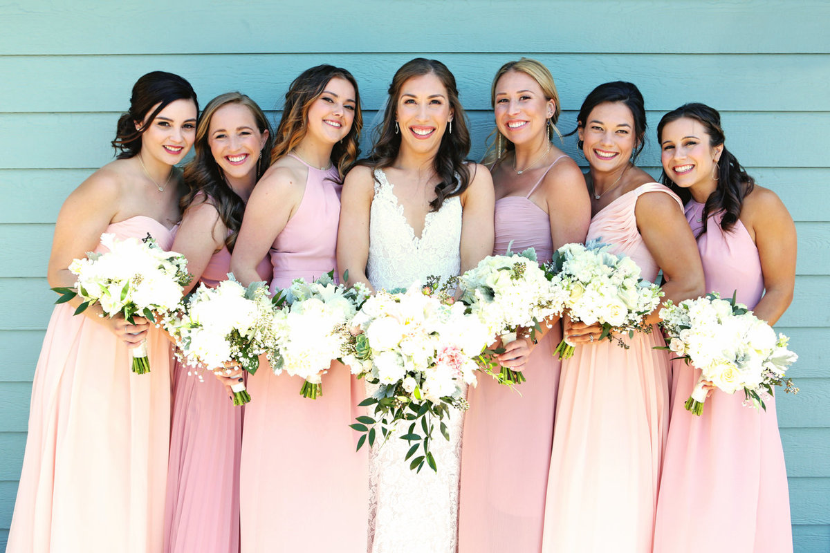 Napa Valley Photographers Bridesmaids with Pink Dresses