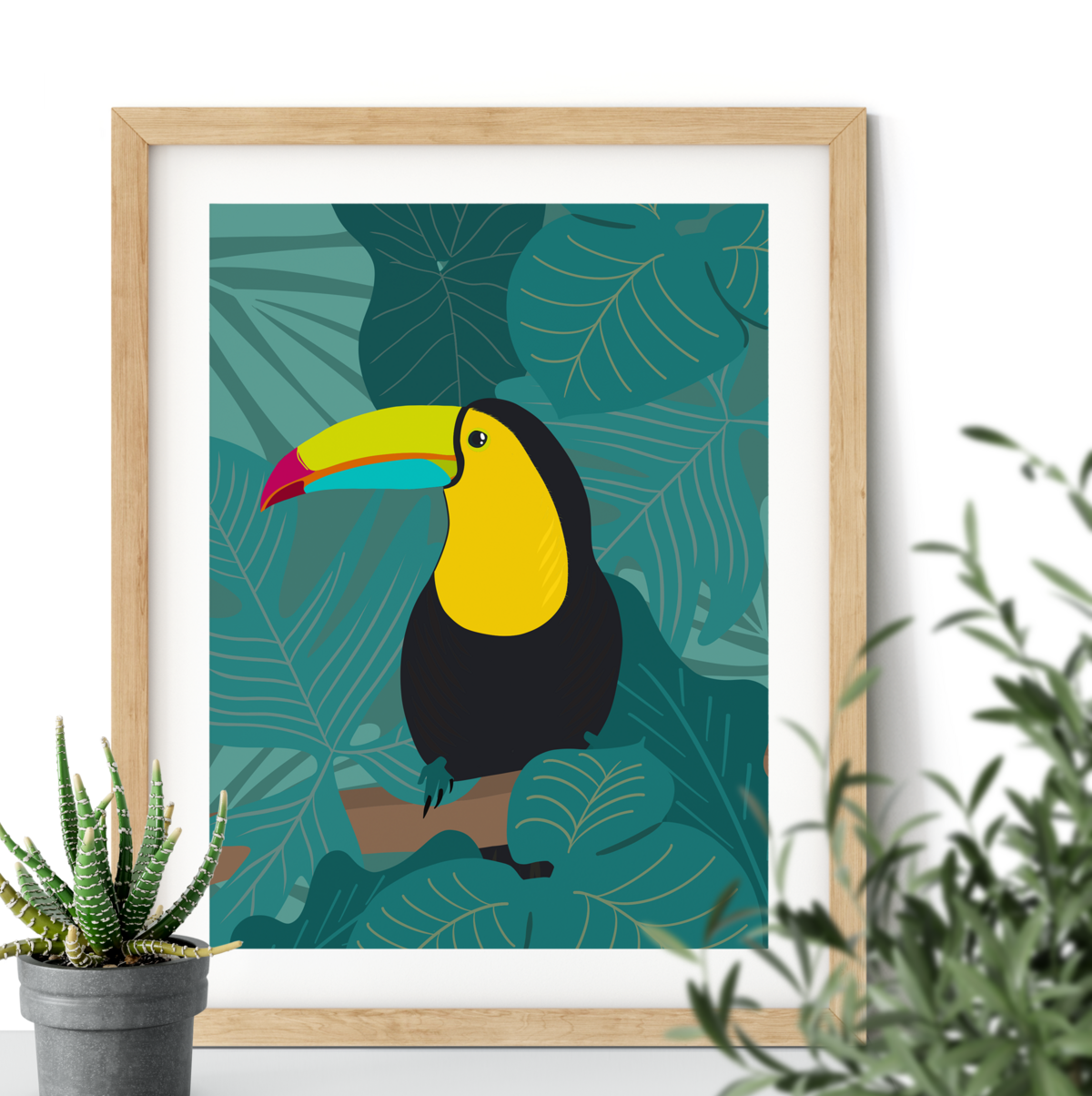 Pears Well Tropical Toucan Print