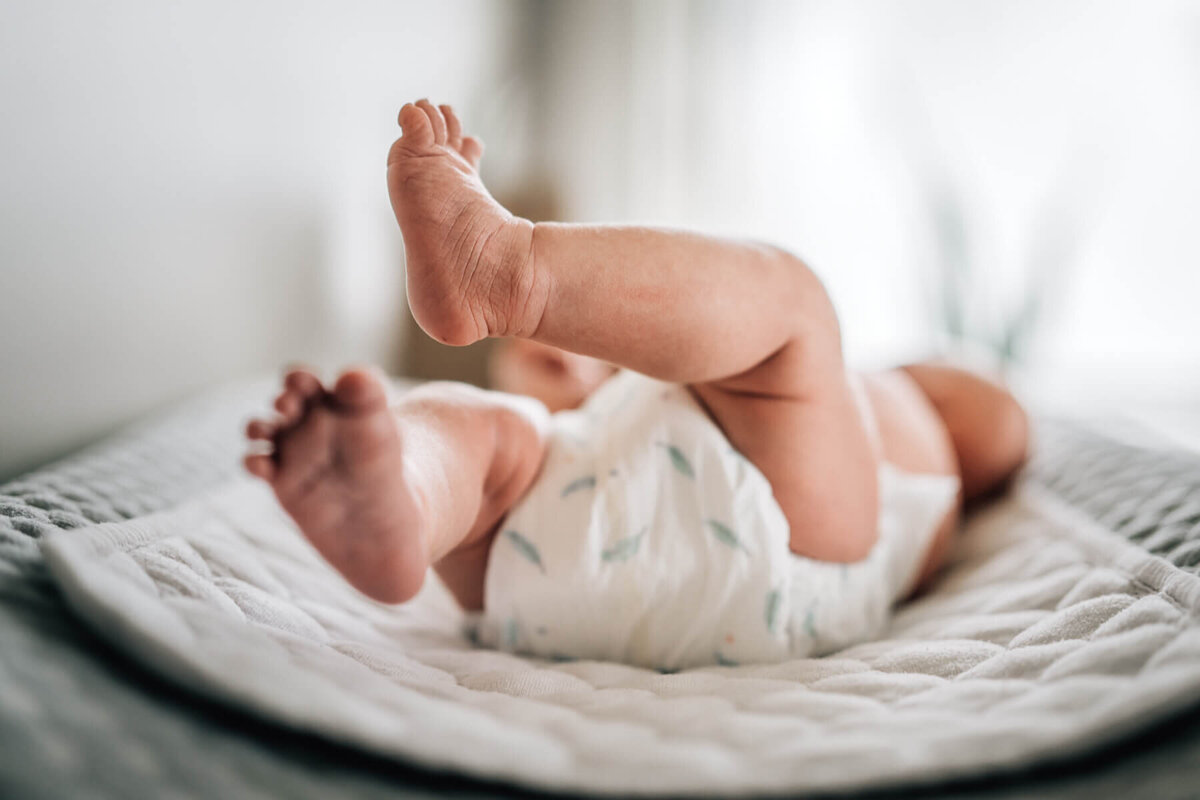 A close up shot of a newborns toes by Kate Simpson, Minneapolis newborn photographer.