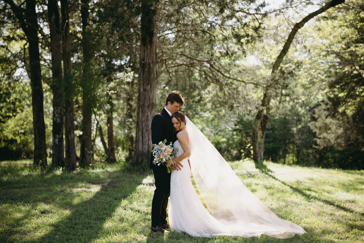 Couple bathed in beautiful light.