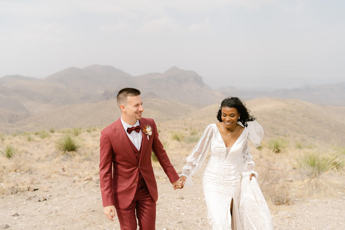 couple walking back down the aisle