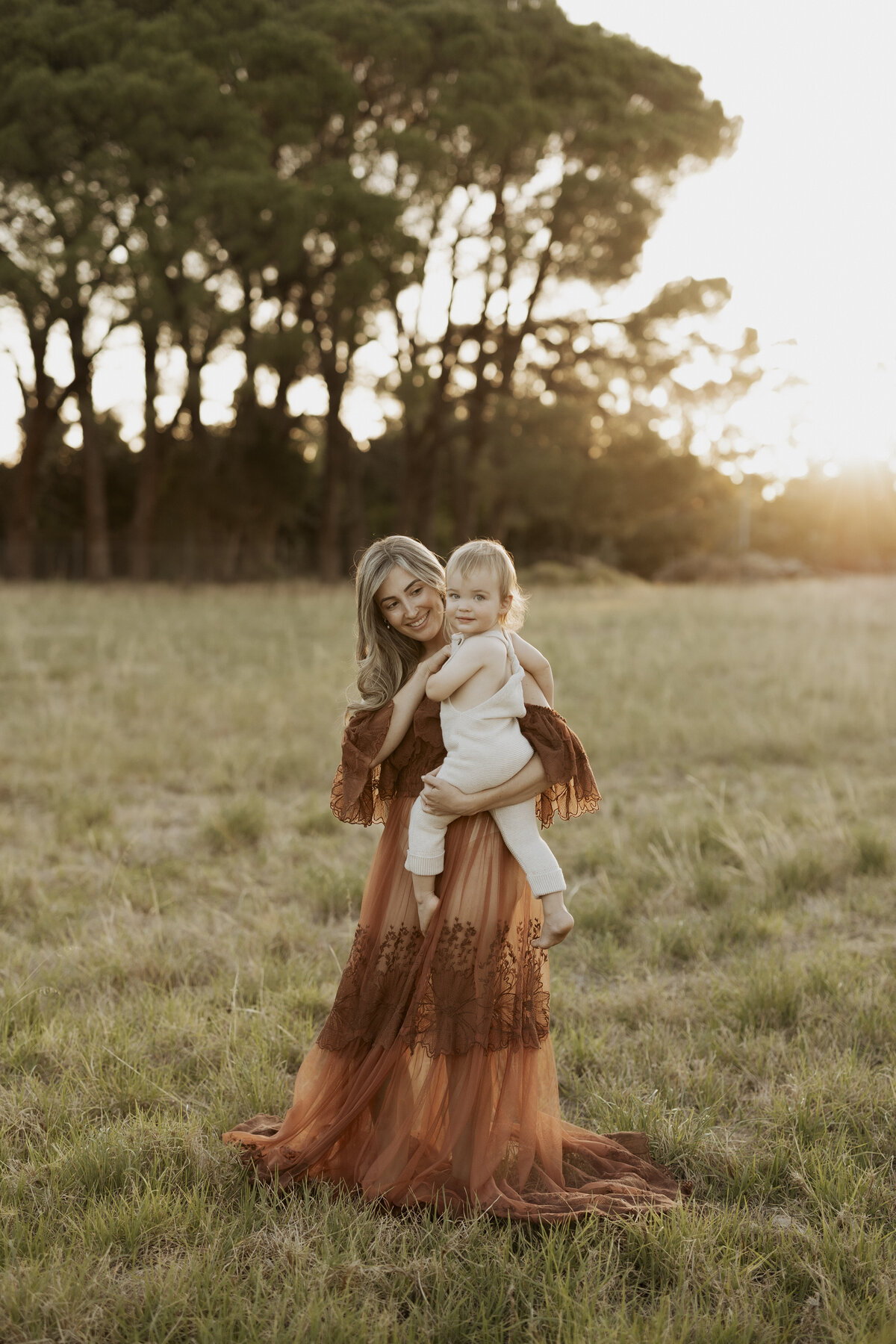 Sheer Rust Off the Shoulder - Outdoors