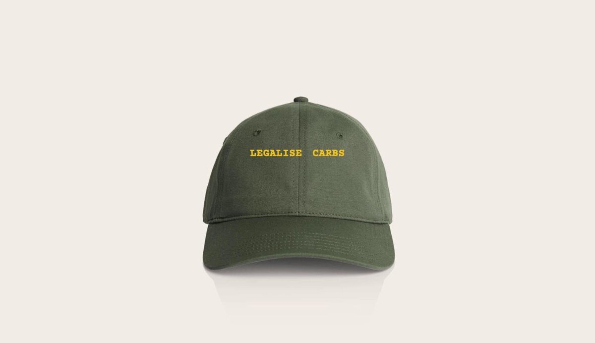 Legalise Carbs cap, front